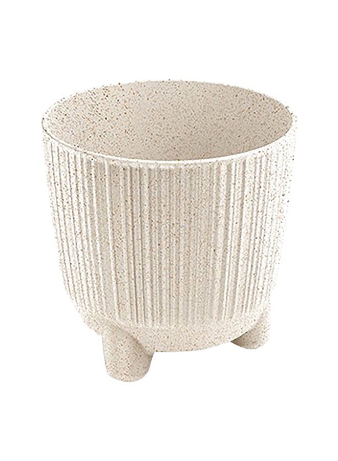 Prosperplast Durable and Eco-Friendly Ryfo N Eco Wood Flower Pot White 4 L DRF200NW-S449W - Image 1